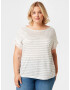 ABOUT YOU Curvy Tricou 'Karima' gri / alb - Pled.ro