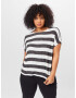 ABOUT YOU Curvy Tricou 'Lamya' negru / alb - Pled.ro