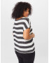 ABOUT YOU Curvy Tricou 'Lamya' negru / alb - Pled.ro