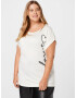 ABOUT YOU Curvy Tricou 'Maja' negru / alb - Pled.ro