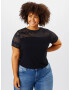 ABOUT YOU Curvy Tricou 'Perle' negru - Pled.ro