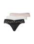 ABOUT YOU Tanga '3er Pack Silvia' roz / negru / alb - Pled.ro