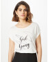 ABOUT YOU Tricou 'Silene' negru / argintiu / alb - Pled.ro