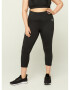 Active by Zizzi Pantaloni sport 'Abasic' negru / alb - Pled.ro