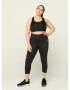 Active by Zizzi Pantaloni sport 'Abasic' negru / alb - Pled.ro