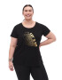 Active by Zizzi Tricou 'ALOGO' auriu / negru - Pled.ro