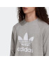 ADIDAS ORIGINALS Bluză de molton 'Adicolor Classics Trefoil' gri amestecat / alb - Pled.ro