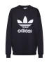 ADIDAS ORIGINALS Bluză de molton 'Trefoil' negru / alb - Pled.ro