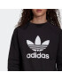 ADIDAS ORIGINALS Bluză de molton 'Adicolor Classics Trefoil' negru / alb - Pled.ro