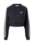 ADIDAS ORIGINALS Bluză de molton negru / alb - Pled.ro