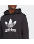 ADIDAS ORIGINALS Bluză de molton 'Adicolor Classics Trefoil' negru / alb - Pled.ro