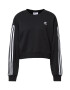 ADIDAS ORIGINALS Bluză de molton 'Adicolor Classics' negru / alb - Pled.ro