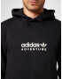 ADIDAS ORIGINALS Bluză de molton 'Adventure' negru / alb natural - Pled.ro