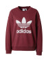 ADIDAS ORIGINALS Bluză de molton 'Trefoil Crew' roșu / alb - Pled.ro