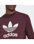 ADIDAS ORIGINALS Bluză de molton roșu burgundy / alb - Pled.ro