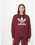 ADIDAS ORIGINALS Bluză de molton 'Trefoil' roșu burgundy / alb - Pled.ro