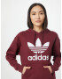 ADIDAS ORIGINALS Bluză de molton 'Trefoil' roșu burgundy / alb - Pled.ro