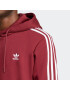 ADIDAS ORIGINALS Bluză de molton 'Adicolor Classics 3-Stripes' sângeriu / alb - Pled.ro