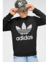 ADIDAS ORIGINALS Bluză de molton 'Trefoil Crew' negru - Pled.ro