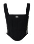 ADIDAS ORIGINALS Top 'Rib Corset' negru / alb - Pled.ro