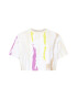 ADIDAS ORIGINALS Tricou 'Thebe Magugu Allover Print ' bej / galben citron / mov orhidee / alb - Pled.ro