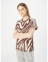 ADIDAS ORIGINALS Tricou 'Abstract Allover Animal Print' maro / alb - Pled.ro