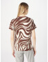 ADIDAS ORIGINALS Tricou 'Abstract Allover Animal Print' maro / alb - Pled.ro