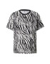 ADIDAS ORIGINALS Tricou 'Allover Zebra Animal Print Essentials' negru / alb - Pled.ro