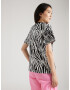 ADIDAS ORIGINALS Tricou 'Allover Zebra Animal Print Essentials' negru / alb - Pled.ro