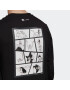 ADIDAS ORIGINALS Tricou 'DISNEY LS' negru / alb - Pled.ro