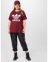 ADIDAS ORIGINALS Tricou rubiniu / alb - Pled.ro