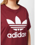 ADIDAS ORIGINALS Tricou rubiniu / alb - Pled.ro