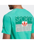 ADIDAS ORIGINALS Tricou 'Sports Club' gri deschis / verde jad / roșu / alb - Pled.ro