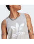 ADIDAS ORIGINALS Tricou 'Adicolor Classics Trefoil' gri amestecat / alb - Pled.ro