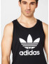 ADIDAS ORIGINALS Tricou 'TREFOIL' negru / alb - Pled.ro