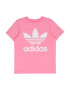 ADIDAS ORIGINALS Tricou 'Trefoil' roz / alb - Pled.ro