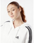 ADIDAS SPORTSWEAR Bluză cu fermoar sport 'Essentials 3-Stripes French Terry' negru / alb - Pled.ro