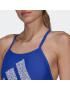 ADIDAS PERFORMANCE Costum de baie sport '3 Bar Logo Print' albastru regal / alb - Pled.ro