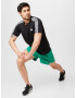 ADIDAS PERFORMANCE Pantaloni sport 'Workout Pu Print' gri argintiu / verde - Pled.ro