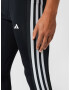 ADIDAS PERFORMANCE Pantaloni sport 'Techfit 3-Stripes Long' negru / alb - Pled.ro