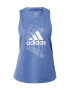 ADIDAS SPORTSWEAR Sport top albastru / alb - Pled.ro