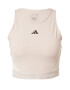 ADIDAS PERFORMANCE Sport top 'Aeroready Hyperglam' bej / negru - Pled.ro