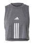 ADIDAS PERFORMANCE Sport top 'Train Essentials' gri / alb - Pled.ro