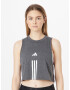 ADIDAS PERFORMANCE Sport top 'Train Essentials' gri / alb - Pled.ro