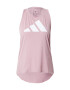 ADIDAS PERFORMANCE Sport top mauve / alb - Pled.ro