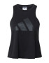 ADIDAS PERFORMANCE Sport top 'Train Icons 3 Bar Logo' negru - Pled.ro