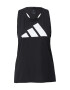 ADIDAS PERFORMANCE Sport top negru / alb - Pled.ro