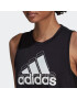 ADIDAS SPORTSWEAR Sport top 'Aeroready Logo Graphic Racerback' negru / alb - Pled.ro