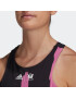 ADIDAS SPORTSWEAR Sport top 'Thebe Magugu New York Y-Back' fucsia / negru / alb - Pled.ro