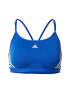 ADIDAS SPORTSWEAR Sutien sport 'Aeroreact Light-Support 3-Stripes' albastru / alb - Pled.ro